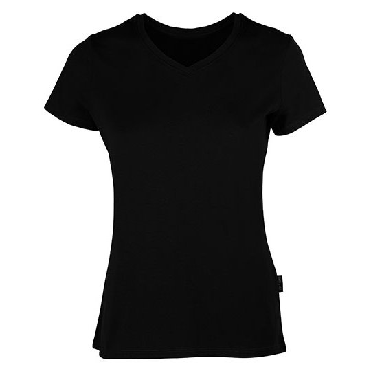 [1000266373] (202) Women´s Luxury V-Neck Tees [HRM202] (XS, Black)
