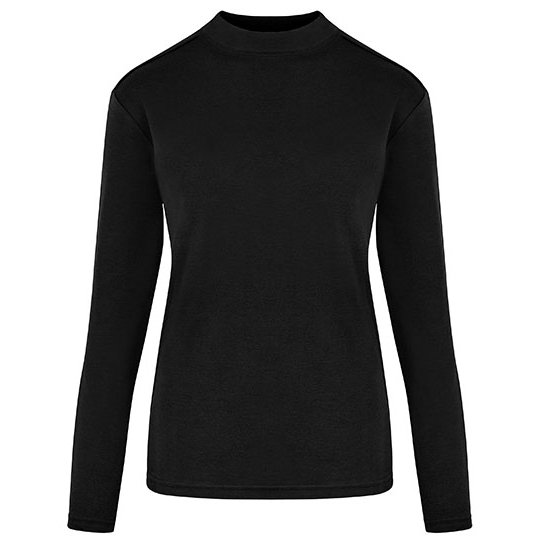 [1000399660] (206) Women´s Premium Highneck Longsleeve Tees [HRM206] (XS, Black)