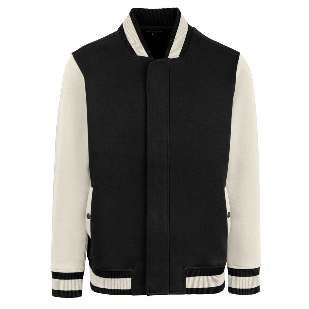 [1000352758] (709) Men´s Premium College Jacket [HRM709] (S, Black / Off White)