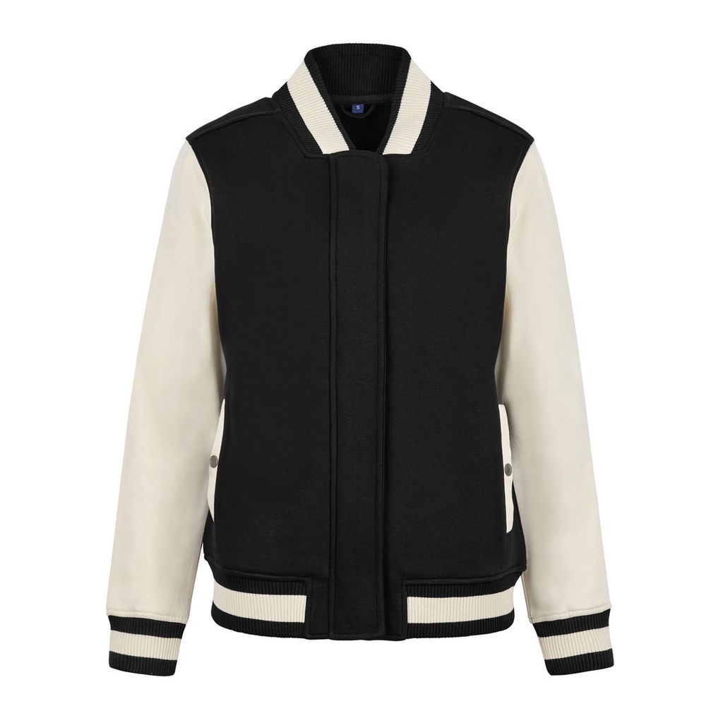 [1000352790] (809) Women´s Premium College Jacket [HRM809] (XS, Black / Off White)
