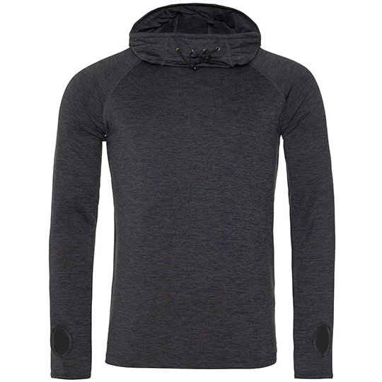 [1000209668] Men´s Cool Cowl Neck Top [JC037] (S, Black Slate Melange)
