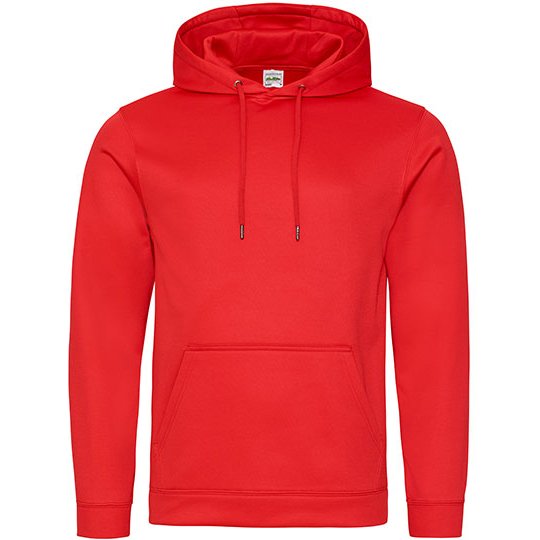 [1000080416] Sports Polyester Hoodie [JH006] (S, Fire Red)