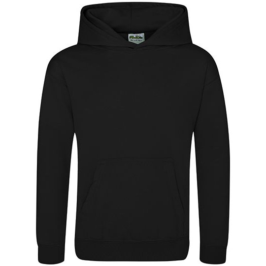 [1000255746] (JH006J) Kids´ Sports Polyester Hoodie [JH006K] (3/4 (XS), Jet Black)