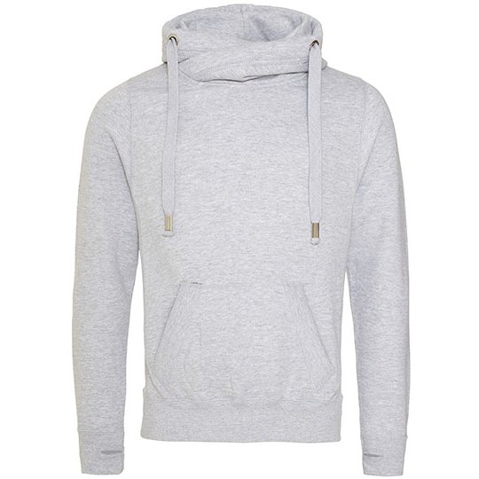 [1000080681] Cross Neck Hoodie [JH021] (S, Heather Grey)