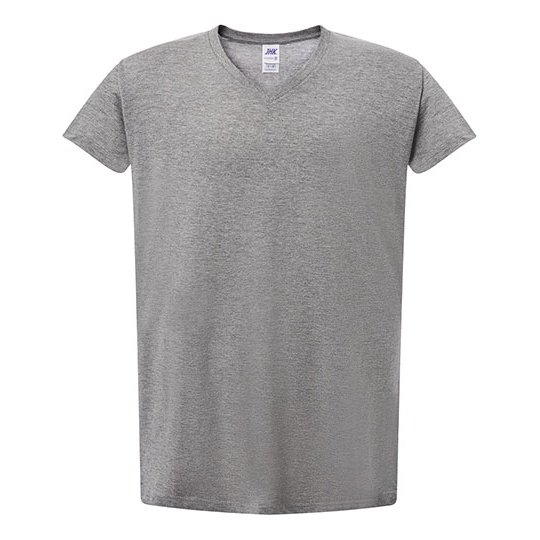 [1000285117] (CURVSPICO) Ladies´ Curves T-Shirt V-Neck [JHK604] (S, Grey Melange)