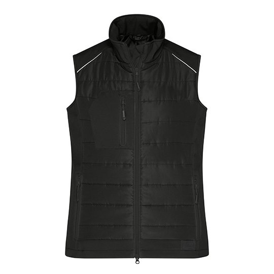 [1000316443] Ladies´ Hybrid Vest [JN1821] (XS, Black / Black)