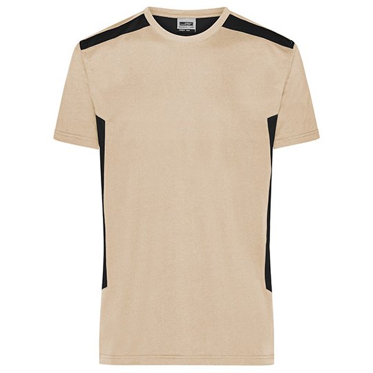 [1000317887] Men´s Workwear T-Shirt -STRONG- [JN1824] (XS, Stone / Black)