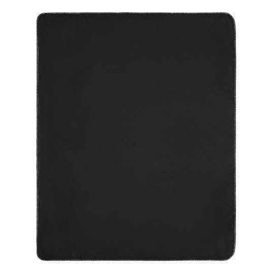 [1000308912] Fleece Blanket [JN1901] (Black / Light Grey)