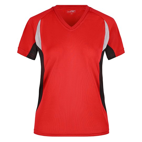 [1000089027] Ladies´ Running-T [JN390] (S, Red / Black)