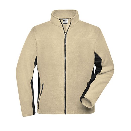 [1000318345] Men´s Workwear Fleece Jacket -STRONG- [JN842] (XS, Stone / Black)