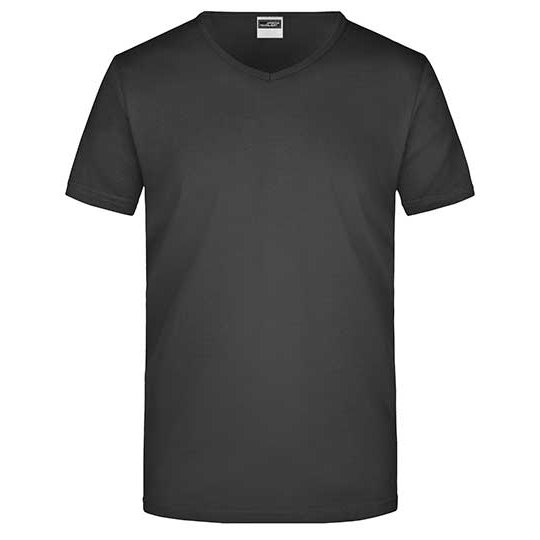 [1000091304] Men´s Slim Fit V-T [JN912] (S, Black)