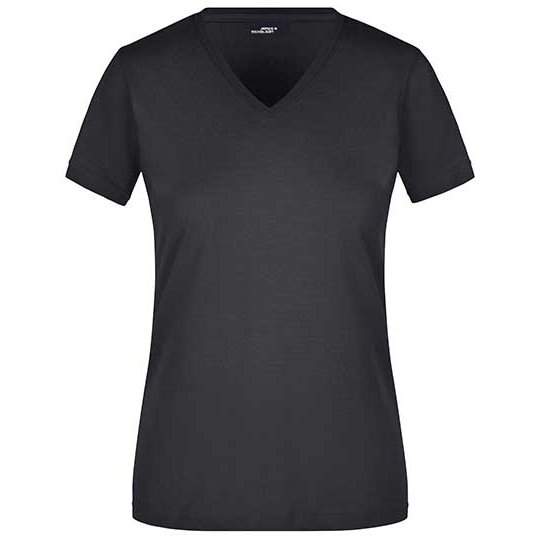 [1000092440] Ladies´ Slim Fit V-T [JN972] (S, Black)