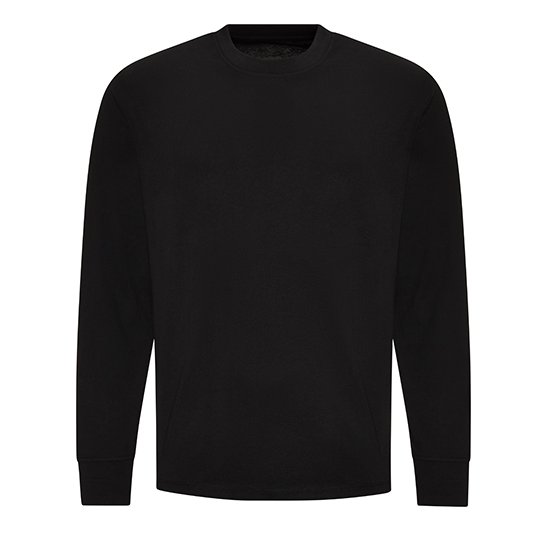 [1000355786] Oversize 100 Long Sleeve T [JT019] (S, Deep Black)