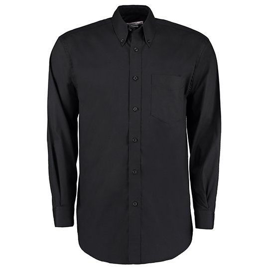 [1000093671] (KK105) Men´s Classic Fit Premium Oxford Shirt Long Sleeve [K105] (37 (S/14H), Black)