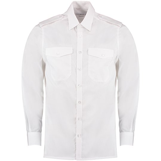(KK134) Men´s Tailored Fit Pilot Shirt Long Sleeve