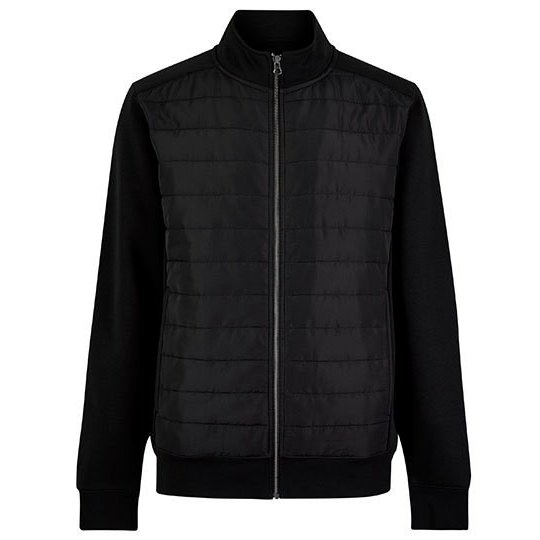 (KK331) Regular Fit Quilted Full Zip Sweatshirt