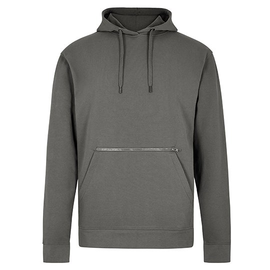 (KK338) Regular Fit Pique Hoodie with Zipped Pocket
