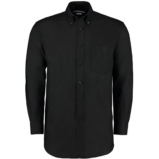[1000094763] (KK351) Men´s Classic Fit Workwear Oxford Shirt Long Sleeve [K351] (37 (S/14H), Black)
