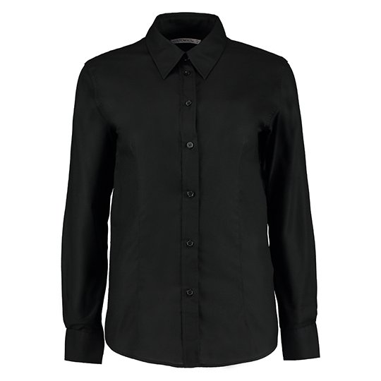 [1000094942] (KK361) Women´s Tailored Fit Workwear Oxford Shirt Long Sleeve [K361] (34 (XS/8), Black)