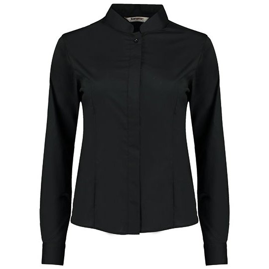 (KK740) Women´s Tailored Fit Shirt Mandarin Collar Long Sleeve [K740]