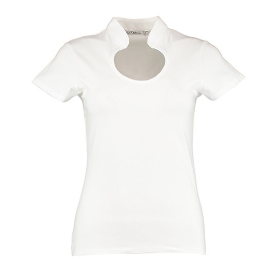 (KK755) Women`s Regular Fit Keyhole Neck Top