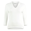 (KK785) Regular Fit Mandarin Collar Top 3/4 Sleeve [K785]