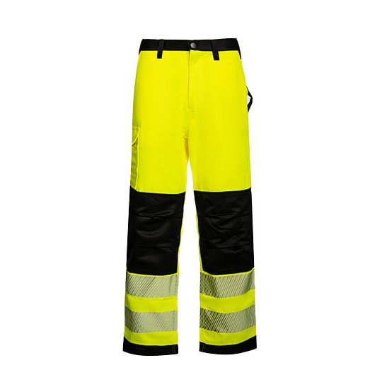 [1000351277] (EOSTR) EOS Hi-Vis Workwear Trousers With Printing Areas [KX1005] (44, Signal Yellow / Black)