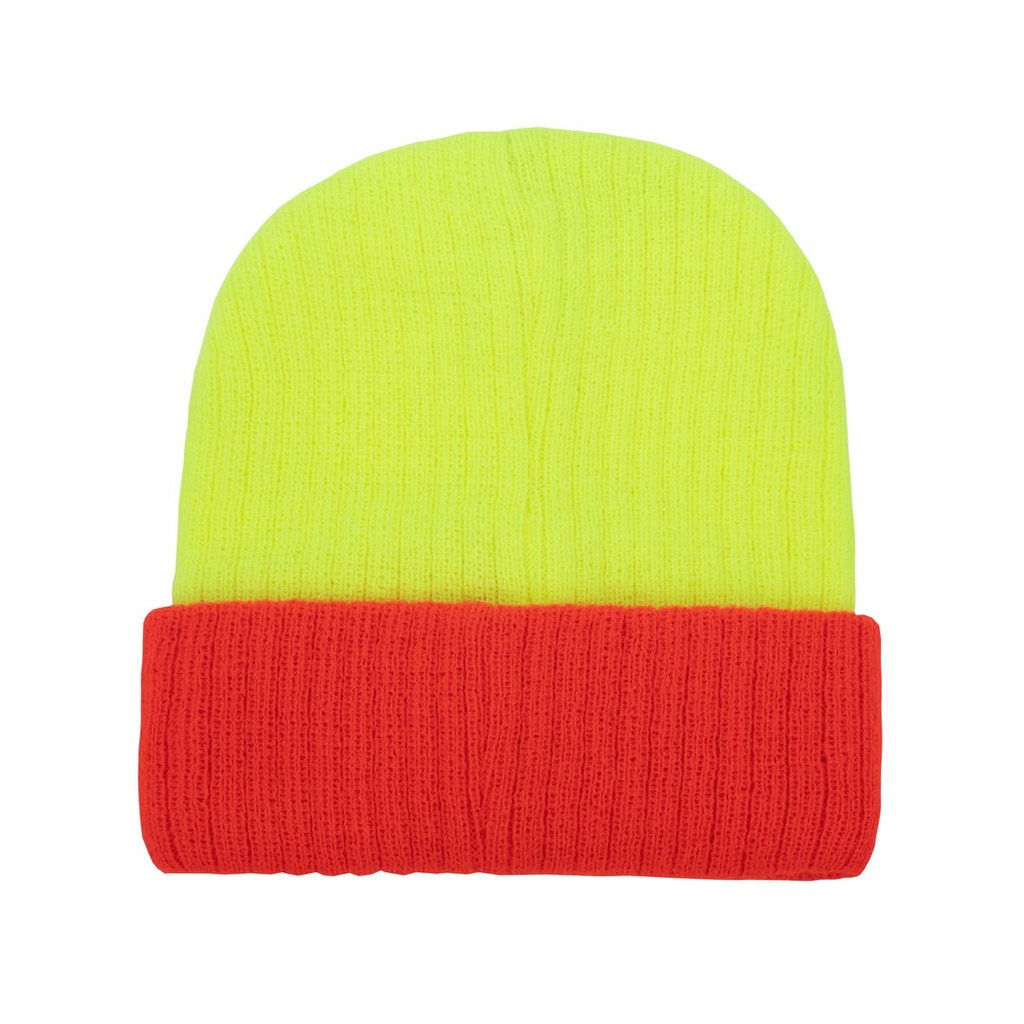 [1000352728] (KXST) Two-Tone Beanie [KX116] (Yellow / Orange)