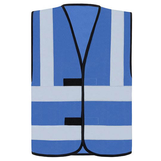 [1000111268] (KXVR) Hi-Vis Safety Vest With 4 Reflective Stripes Hannover [KX140] (L, Blue)
