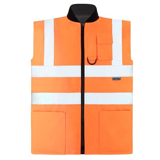 [1000240348] (KXTABW) Hi-Vis Reversible Safety Bodywarmer Ural 2-in-1 [KX803] (S, Signal Orange)