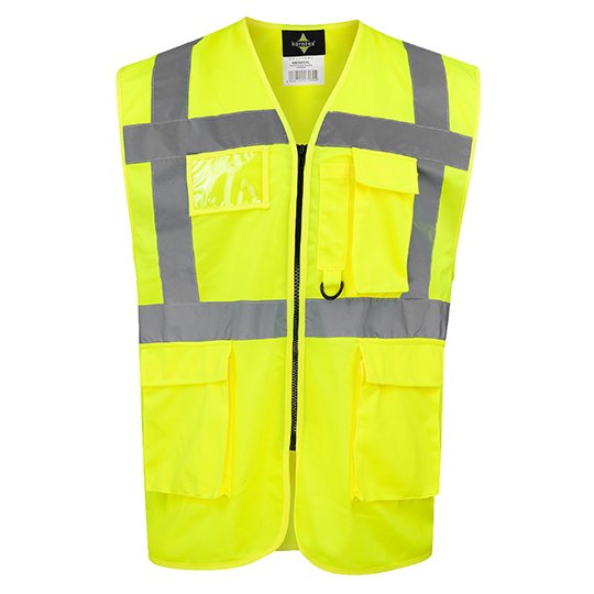 [1000322232] (KXCMF) Multifunctional Executive Safety Vest Hamburg [KX810] (S, Signal Yellow)