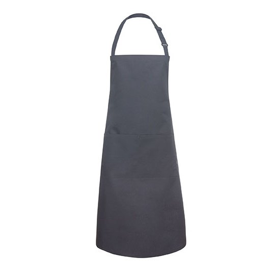 [1000211431] (BLS5) Bib Apron Basic With Pocket And Buckle [KY044] (Anthracite (ca. Pantone 7540C))