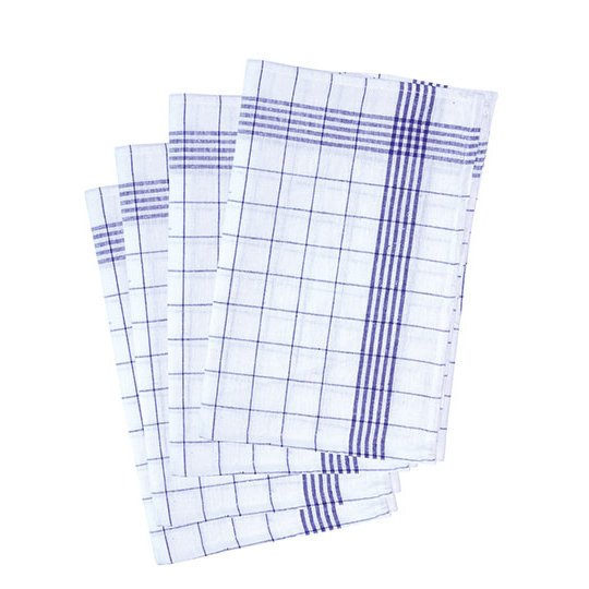 [1000112577] (GT16) Checkered Dishcloth (Pack of 10 pieces) [KY076] (Blue (ca. Pantone 7686C) / White)