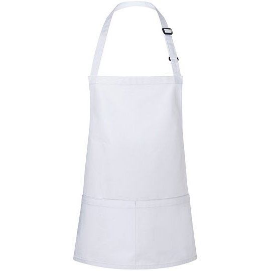 (BLS6) Short Bib Apron Basic With Buckle And Pocket