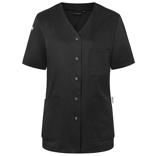 [1000349383] (KS 63) Shortsleeve Ladies´ Tunic Essential [KY131] (34, Black (ca. Pantone 419C))