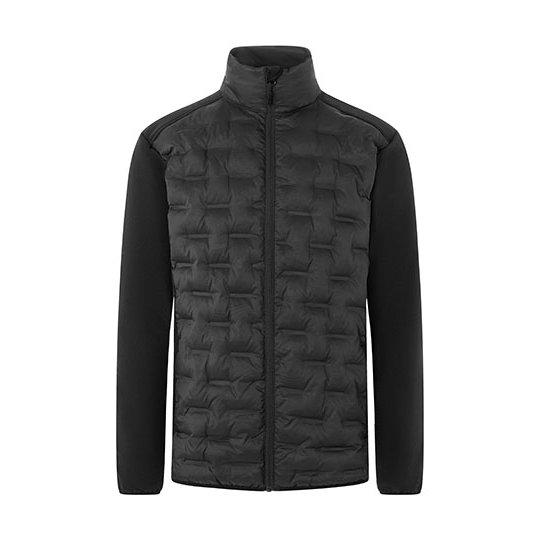 [1000399976] (JM 12) Men´s Fleece Hybrid Jacket [KY154] (S, Black (ca. Pantone 419C))