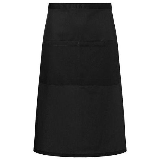 [1000420887] (BBSS 4) XXL-Bistro Apron Basic with Pocket [KY161] (Black)
