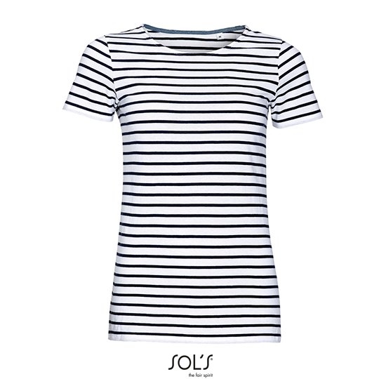 (01399) Women´s Round Neck Striped T-Shirt Miles