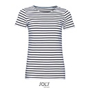 (01399) Women´s Round Neck Striped T-Shirt Miles [L01399]