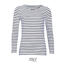 (01403) Women´s Long Sleeve Striped T-Shirt Marine [L01403]
