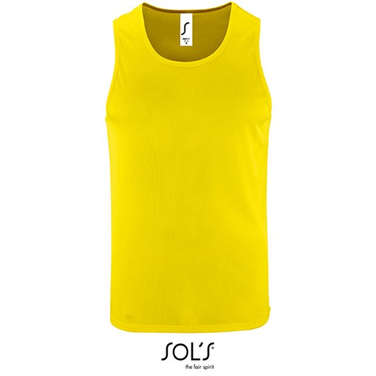[1000232193] (02073) Men´s Sports Tank Top Sporty [L02073] (S, Neon Yellow)