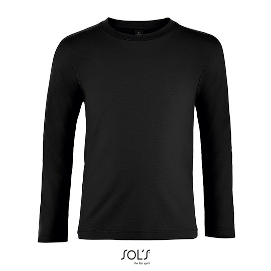 [1000260803] (02947) Kids´ Imperial Long Sleeve T-Shirt [L02947] (4 years (96/104), Deep Black)