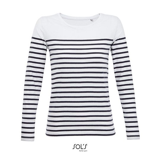 (03100) Women´s Long Sleeve Striped T-Shirt Matelot [L03100]