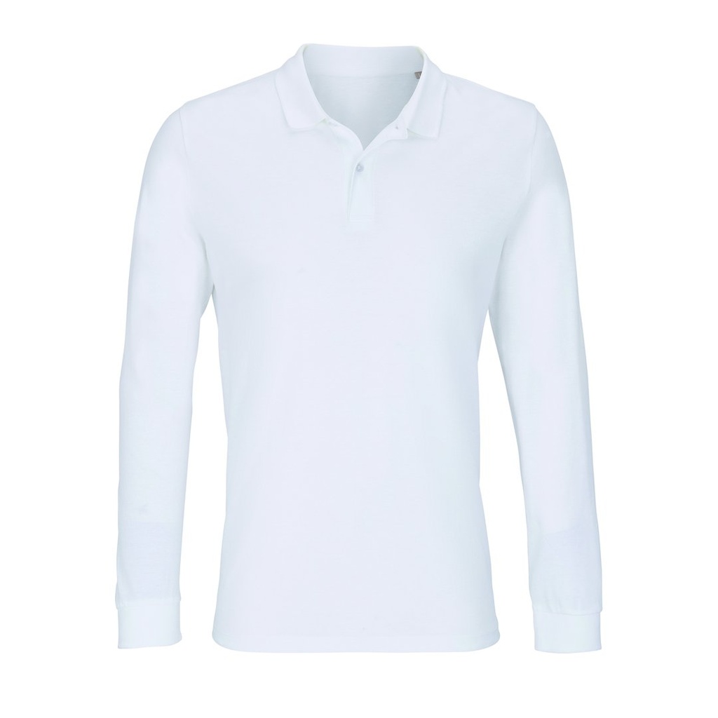 (04241) Unisex Long Sleeve Polo Shirt Planet