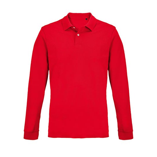 [1000404063] (04441) Unisex Pacific Polo Shirt Longsleeve [L04441] (XS, Red)