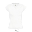 (11388) Women´s V-Neck-T-Shirt Moon [L156]