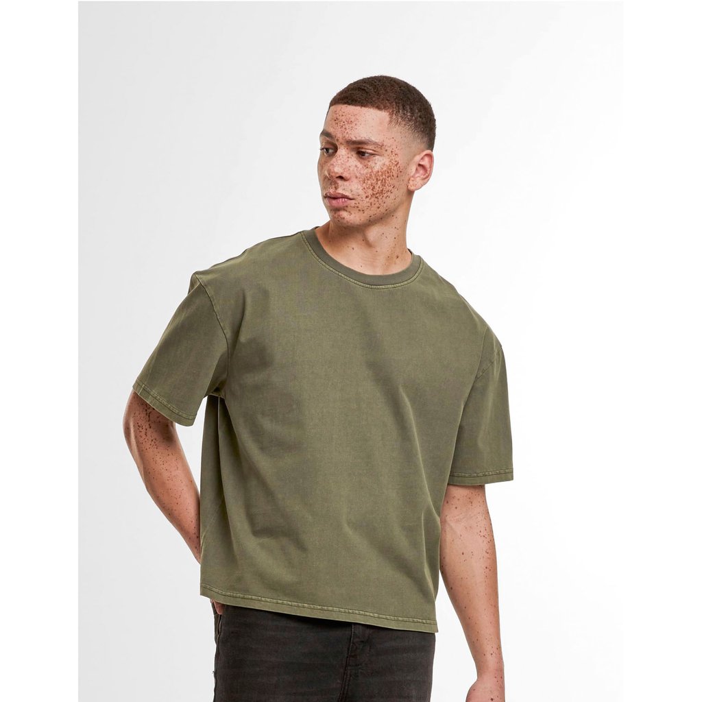 [BY435] Vintage Cropped Heavy Oversize Tee [BY435]