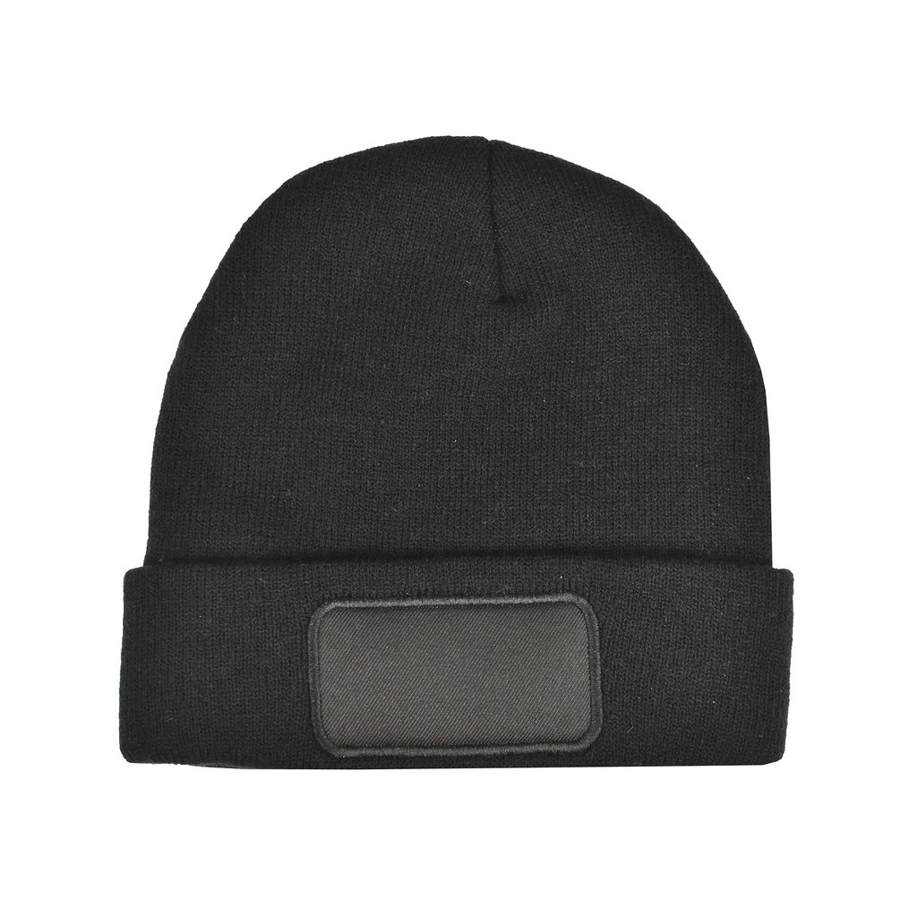 [C1451] Knitted Hat With Patch
