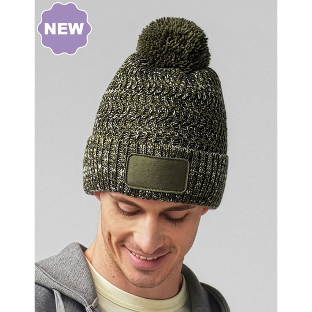 [CB331] Ramble Patch Pom Beanie