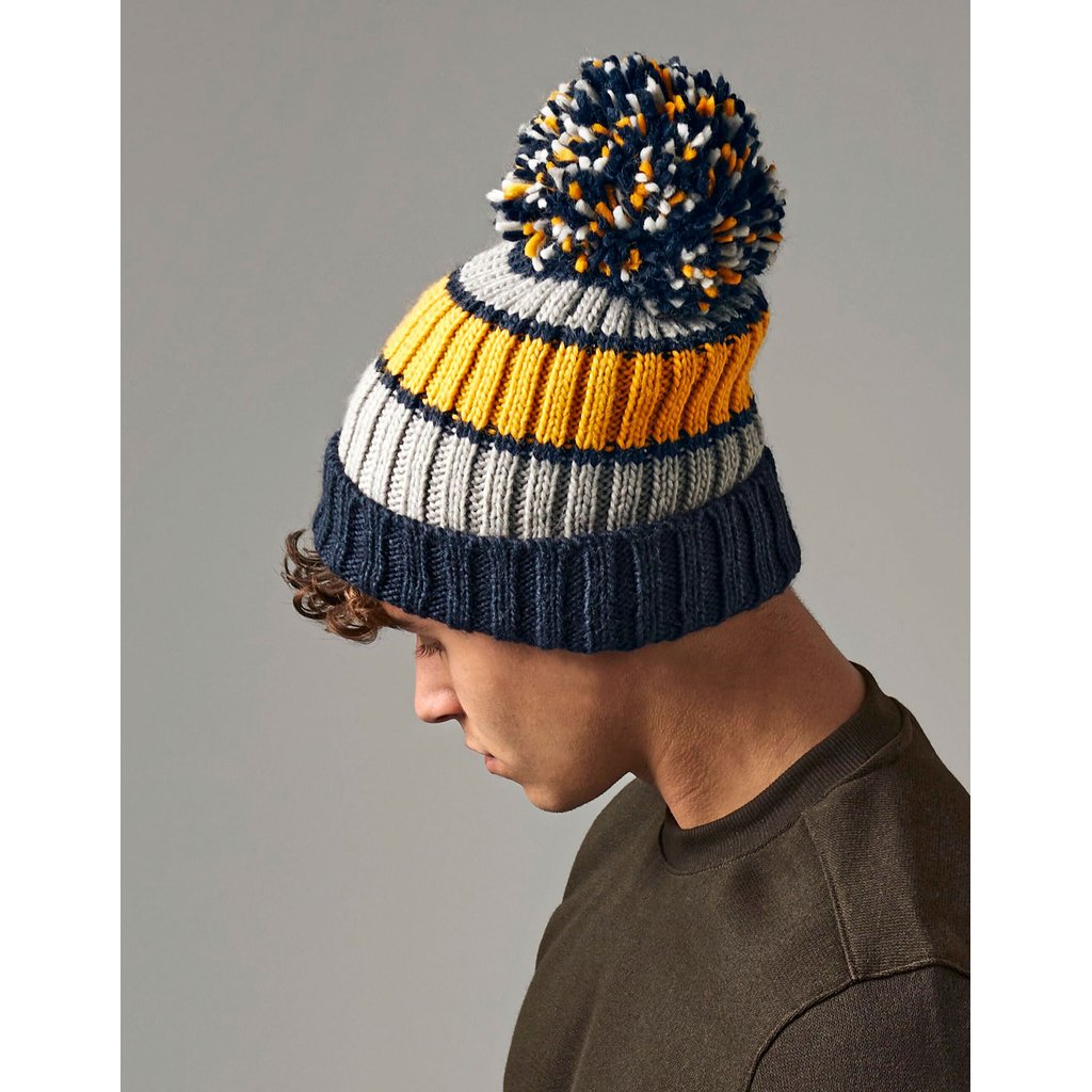 [CB392] Hygge Striped Beanie